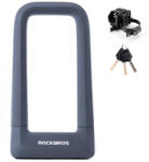 ROCKBROS RKS626-GR U-LOCK kerékpárzár, kulcsos, szürke Rockbros Bicikli alkatrészek Kerékpáros kiegészítők Biciklizárak