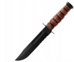 KA-BAR 1218 Usmc Serrated Edge taktikai kés 17.9cm, fekete, recés élű (1218)