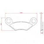 BREN BRENTA Fékpofa quadhoz Polaris Sportsman 500 HO / 570 Ranger RZR EFI / Sportsman 800 / Ranger 800 RZR EFI (ECE R90 minősítés) BR4158 BREN Futómű és fék alkatrészek Fékbetétek (tárcsafék)