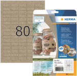 HERMA No. 10751 natúr barna színű 35, 6 x 16, 9 mm méretű, univerzálisan nyomtatható, öntapadós etikett címke szilfiumrostokból, permanens ragasztóval A4-es íven - kiszerelés: 1600 címke / 20 ív
