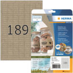 HERMA No. 10750 natúr barna színű 25, 4 x 10 mm méretű, univerzálisan nyomtatható, öntapadós etikett címke szilfiumrostokból, permanens ragasztóval A4-es íven - kiszerelés: 3780 címke / 20 ív