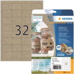HERMA No. 10752 natúr barna színű 48, 3 x 33, 8 mm méretű, univerzálisan nyomtatható, öntapadós etikett címke szilfiumrostokból, permanens ragasztóval A4-es íven - kiszerelés: 640 címke / 20 ív