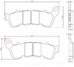 BREN Brenta BR4254 Fém-Fritt Első Fékbetét Honda SH 300 2006-2014 / 400 Silver Wing 2009 / 600 Silver Wing / 700 Integra 2014> (ECE R90 minősített) BREN Futómű és fék alkatrészek Fékbetétek (tárcsafék)