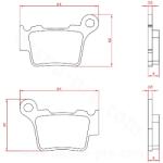 BREN BRENTA BR6056 offroad hátsó fékbetét Husqvarna 125-250-300-450 TE, 510-570 SMR / KTM 125-250-300-400-535 EXC / Husaberg 125-250 TE, 450-570 FE BREN Futómű és fék alkatrészek Fékbetétek (tárcsafék)