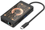 Qualo Hub USB-C cu Incarcare Wireless QI Qualo QTPB5-HUB-18, 9in1, Gri - gsmboutique
