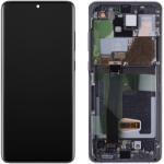 Samsung Display cu Touchscreen Samsung Galaxy S20 Ultra 5G G988 / S20 Ultra G988, cu Rama, Negru, Service Pack GH82-26032A (GH82-26033A)