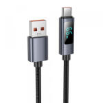 hoco. Cablu Date si Incarcare USB-A - USB-C HOCO Display X112, 100W, 1m, Negru - gsmboutique