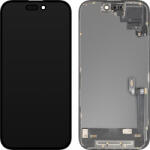 MP Display cu Touchscreen si Senzor Proximitate Lumina MP compatibil cu Apple iPhone 16, cu Rama, Versiune Soft OLED FHD Diagnostic, Negru