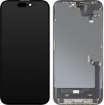 MP Display cu Touchscreen si Senzor Proximitate Lumina MP compatibil cu Apple iPhone 15 Plus, cu Rama, Versiune Soft OLED FHD Diagnostic, Negru - gsmboutique