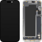 MP Display cu Touchscreen si Senzor Proximitate MP compatibil cu Apple iPhone 17 Pro, cu Rama, Versiune Soft OLED FHD Diagnostic, Negru