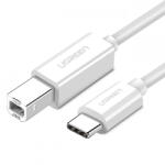 UGREEN Cablu Imprimanta UGREEN US241, USB-C - USB-B, 1.5m, Alb - gsmboutique