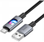 hoco. Cablu Date si Incarcare USB-A - USB-C HOCO U144 Led, 18W, 1.2m, Negru - gsmboutique