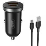 XO Incarcator Auto Cu Cablu USB-C XO Design CC56, 30W, 3A, 1 x USB-A - 1 x USB-C, Negru - gsmboutique