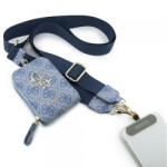 Guess Portofel si Snur Telefon Guess 4G Metal Logo, Albastru