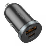 BOROFONE Incarcator Auto Borofone BZ22 Scenery, 30W, 3A, 1 x USB-A - 1 x USB-C, Negru - gsmboutique