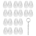 Techsuit Pernute Siliconice Ochelari si Surubelnita Techsuit ST1, Set 10 bucati, Transparente