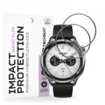 Techsuit Folie Protectie Techsuit Nano Flex pentru Xiaomi Watch S4, Set 2 bucati, Plastic, Neagra - gsmboutique