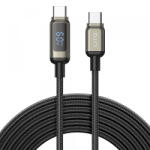 Lito Cablu Date si Incarcare USB-C - USB-C Lito LD15 Display, 60W, 1m, Negru - gsmboutique