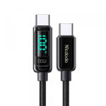 Mcdodo Cablu Date si Incarcare USB-C - USB-C McDodo CA-8820 Display, 100W, 1.2m, Negru - gsmboutique