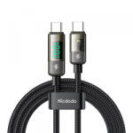 Mcdodo Cablu Date si Incarcare USB-C - USB-C McDodo CA-3610 Display Auto Power Off, 100W, 1.2m, Negru - gsmboutique