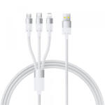 Baseus Cablu Incarcare USB-A - Lightning / microUSB / USB-C Baseus StarSpeed 3in1, 100W, 1.5m, Alb P10319900211-00 (P10319900211-00) - gsmboutique