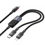 hoco. Cablu Date si Incarcare USB-C - Lightning / USB-C HOCO U139 2in1, 100W, 1.2m, Negru - gsmboutique