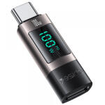 Yesido Adaptor Date si Incarcare USB-C - USB-C Yesido GS24 Display, Gri - gsmboutique