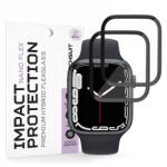 Techsuit Folie de protectie Ecran Techsuit Nano Flex pentru Apple Watch Series 9 / 8 / 7 45mm, Plastic, Set 2 bucati, Neagra - gsmboutique