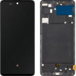 MP Display cu Touchscreen MP compatibil cu Samsung Galaxy A71 A715, cu Rama, Versiune OLED, Negru - gsmboutique