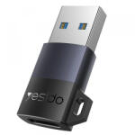 Yesido Adaptor Date si Incarcare USB-C - USB-A Yesido GS34, Gri - gsmboutique