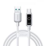 JOYROOM Cablu Date si Incarcare USB-A - USB-C Joyroom S-A55 StarFlight Display, 66W, 1.2m, Alb - gsmboutique