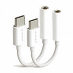 Techsuit Adaptor Audio USB-C - 3.5mm Techsuit AC18 MusicBox, Alb, Set 2 bucati - gsmboutique