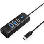 ORICO Hub USB-C Orico PWC2U-C3, 2 x USB-A 3.0 - 1 x USB-C, Negru - gsmboutique