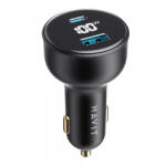 Havit Incarcator Auto HAVIT CC100W Display, 100W, 5A, 1 x USB-A - 1 x USB-C, Negru