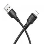 BOROFONE Cablu Date si Incarcare USB-A - Lightning Borofone BX116 Certain, 18W, 1m, Negru - gsmboutique