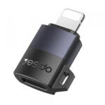 Yesido Adaptor Date si Incarcare microUSB - Lightning Yesido GS30, Gri - gsmboutique