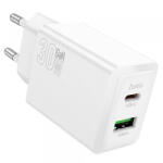 hoco. Incarcator Retea HOCO N71, 30W, 3A, 1 x USB-A - 1 x USB-C, Alb - gsmboutique