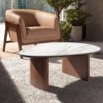 AC Atelier Masuta de cafea Porcelain Marble si lemn furniruit Walnut (AC 2172) Masa de cafea