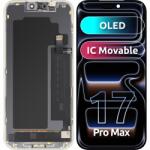 MP Display cu Touchscreen MP compatibil cu Apple iPhone 17 Pro Max, cu Rama, Versiune OLED FHD IC Movable, Negru - gsmboutique