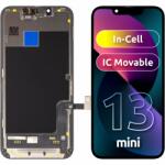 JK Display cu Touchscreen JK pentru Apple iPhone 13 mini, cu Rama, Versiune LCD In-Cell IC Movable, Negru - gsmboutique