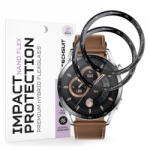 Techsuit Folie Protectie Techsuit Nano Flex pentru Huawei Watch GT 3 46mm, Set 2 bucati, Plastic, Neagra - gsmboutique