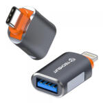 Techsuit Adaptor OTG USB-C - USB-A Techsuit A9 SlateVolt, Gri Portocaliu - gsmboutique