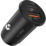 Tech-Protect Incarcator Auto Tech-Protect CC02, 35W, 3A, 1 x USB-A - 1 x USB-C, Negru