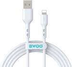 BWOO Cablu Date si Incarcare USB-A - Lightning BWOO BO-X172L-2M, 15W, 2m, Alb
