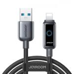JOYROOM Cablu Date si Incarcare USB-A - Lightning Joyroom S-A55 StarFlight Display, 18W, 1.2m, Negru - gsmboutique