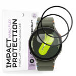 Techsuit Folie Protectie Techsuit Nano Flex pentru Samsung Galaxy Watch7 44mm, Set 2 bucati, Plastic, Neagra - gsmboutique
