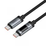 hoco. Cablu Date si Incarcare USB-C - USB-C HOCO Display U148, 240W, 1.2m, Negru - gsmboutique
