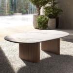 AC Atelier Masuta de cafea Porcelain Marble si lemn furniruit Walnut (AC 2171) Masa de cafea