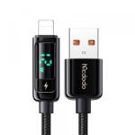 Mcdodo Cablu Date si Incarcare USB-A - Lightning McDodo CA-9940 Display, 12W, 1.2m, Negru - gsmboutique