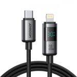 JOYROOM Cablu Date si Incarcare USB-C - Lightning Joyroom S-A16 Pro Prism Display, 30W, 1.2m, Negru - gsmboutique